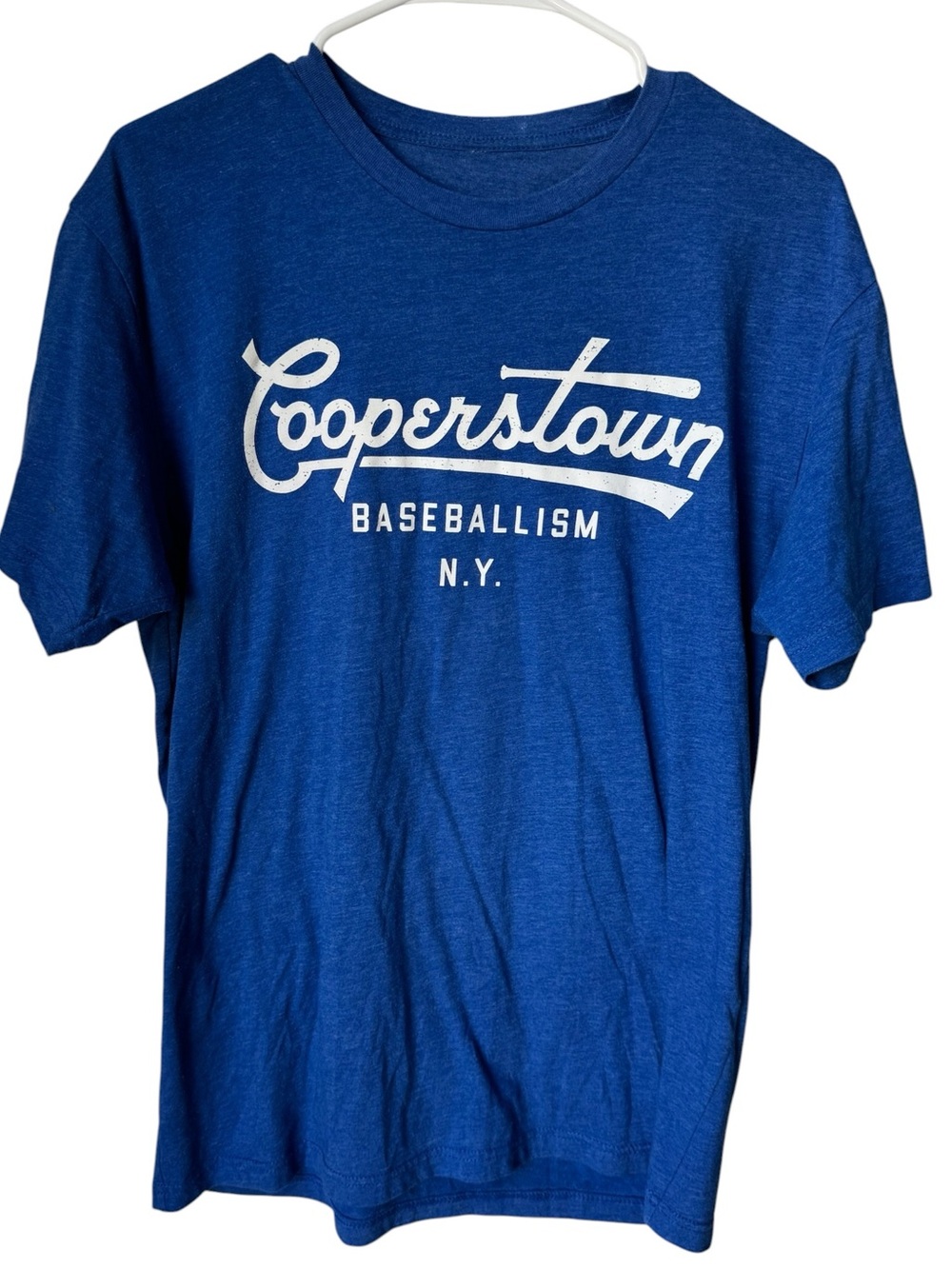 Cooperstown Baseballism N.Y. Graphic Tee Royal Blue & White Men’s L MINTY